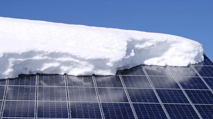 Solarpanels im Winter